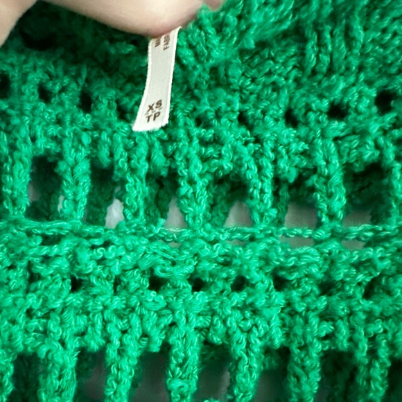 Free people emerald green bell sleeve sweater XS - Picture 6 of 7